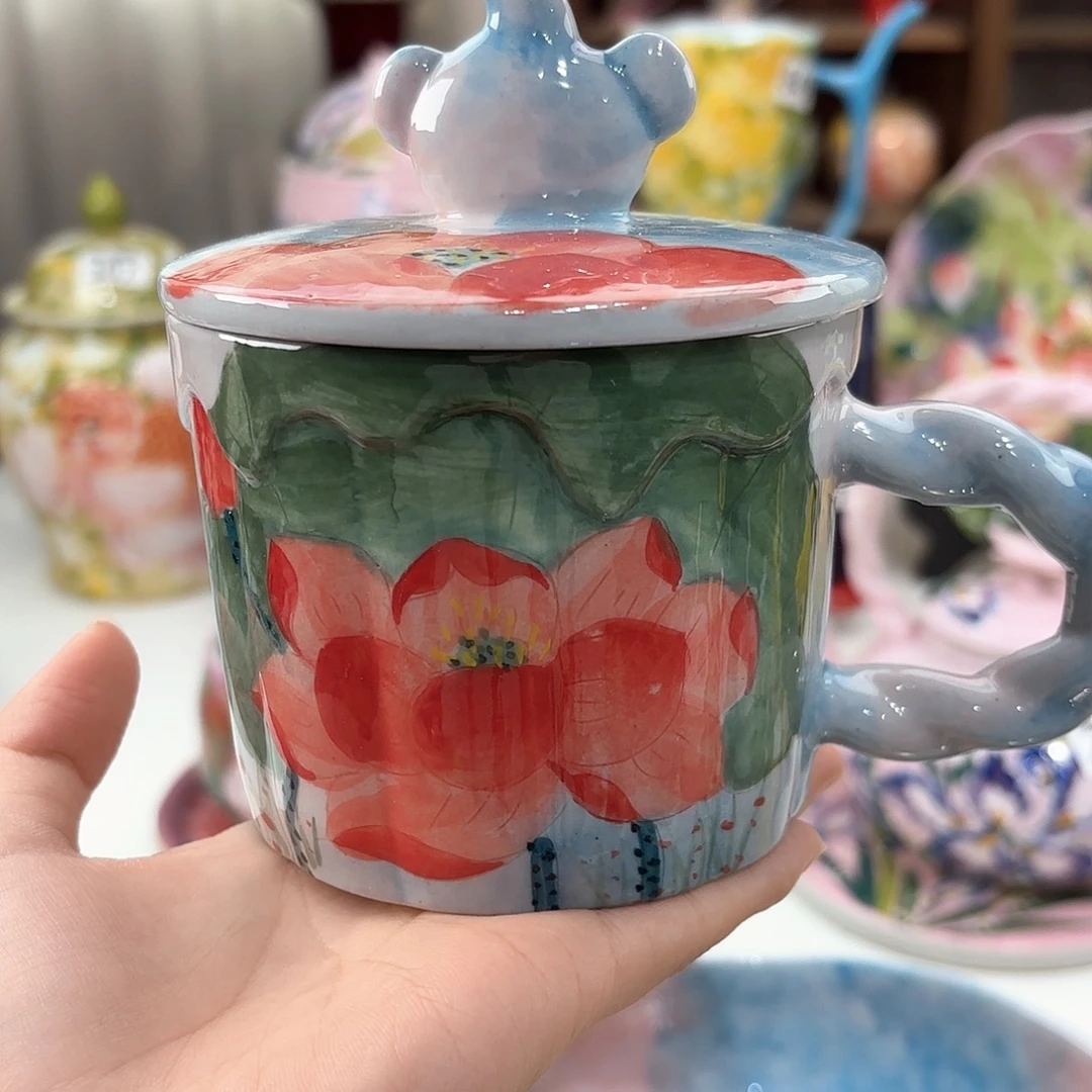 景德镇手绘高温釉下彩陶瓷茶具