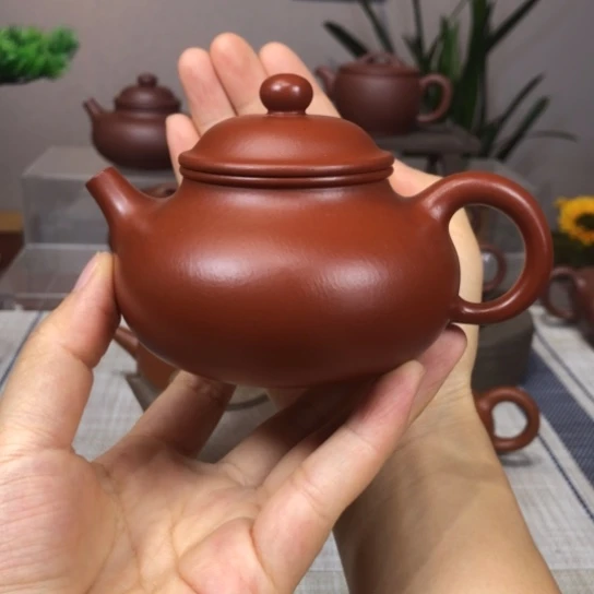 茶壶紫砂全手工容天180cc朱泥