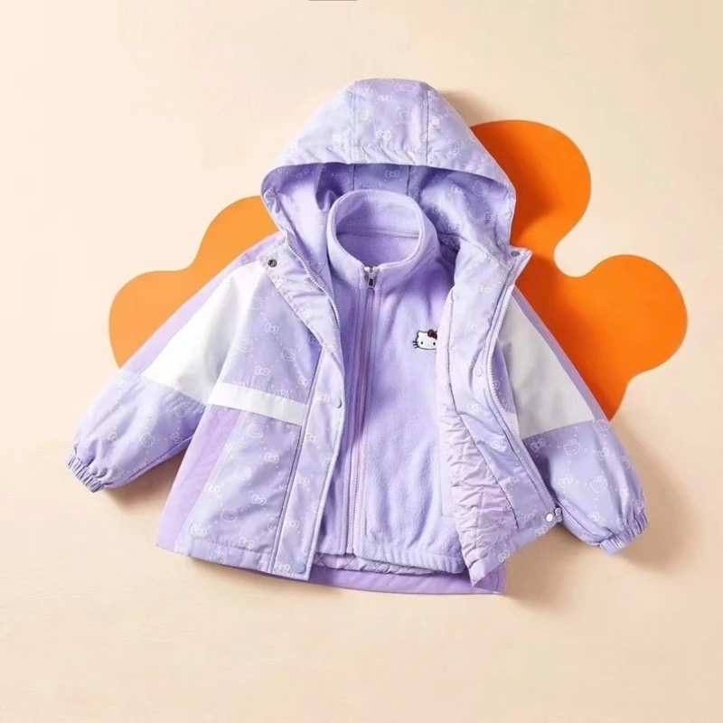 hellokitty冲锋衣加棉两件套