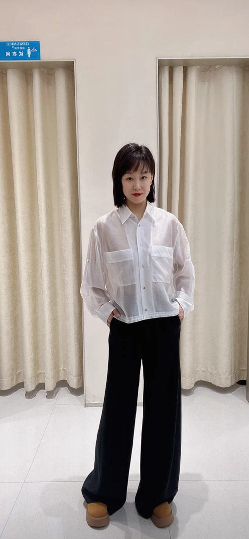 迪家时尚黑色裤子