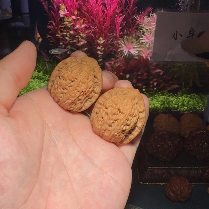 核桃把件1767号33原树玉观音文玩核桃