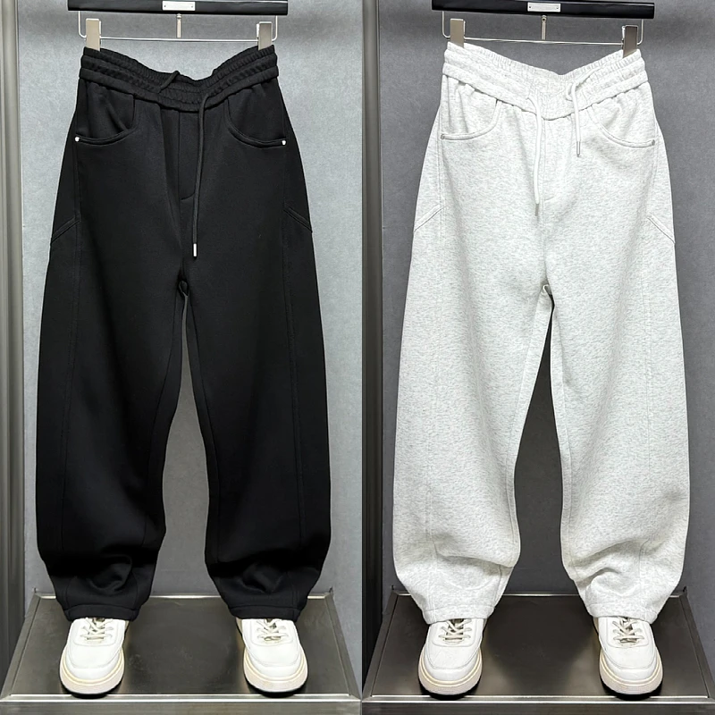 2025秋季新款潮牌高级感休闲卫裤男士宽松百搭运动裤哈伦香蕉裤潮