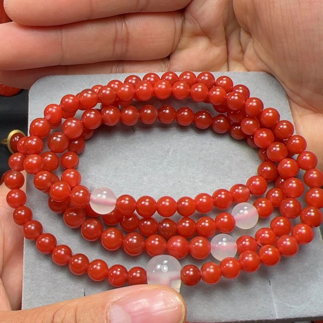 南红玛瑙手串未镶嵌