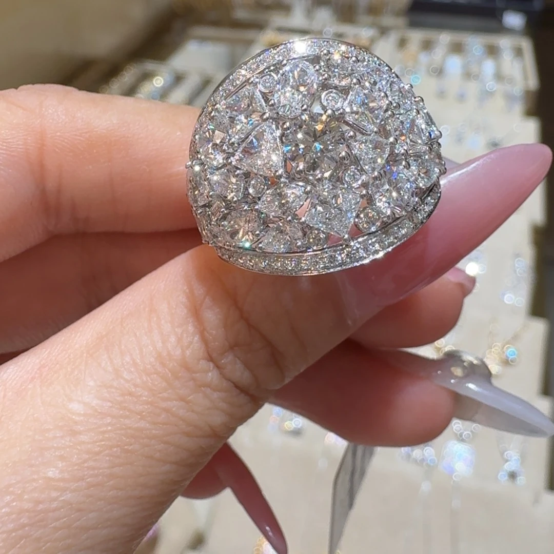 戒指/指环钻石18K金镶嵌