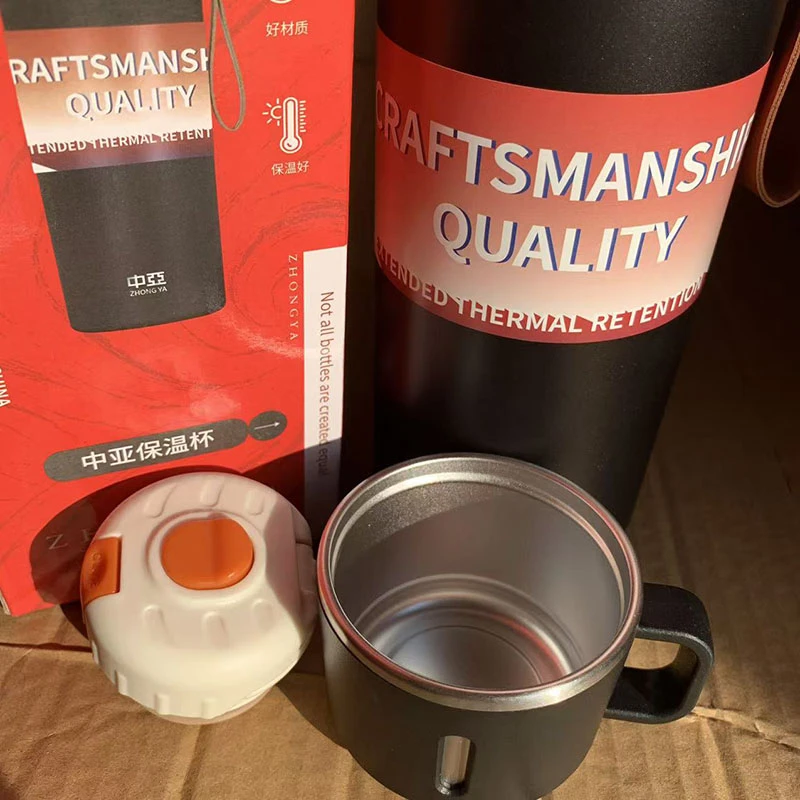 中亚保温杯大容量304不锈钢水杯茶水分离泡茶杯户外便携保温水壶