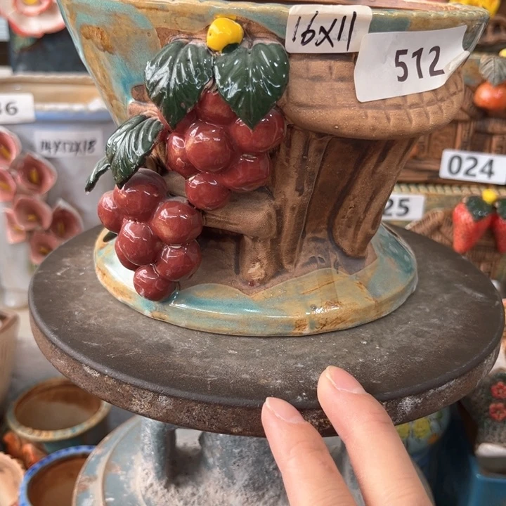 紫砂花盆粗陶材质多肉花盆