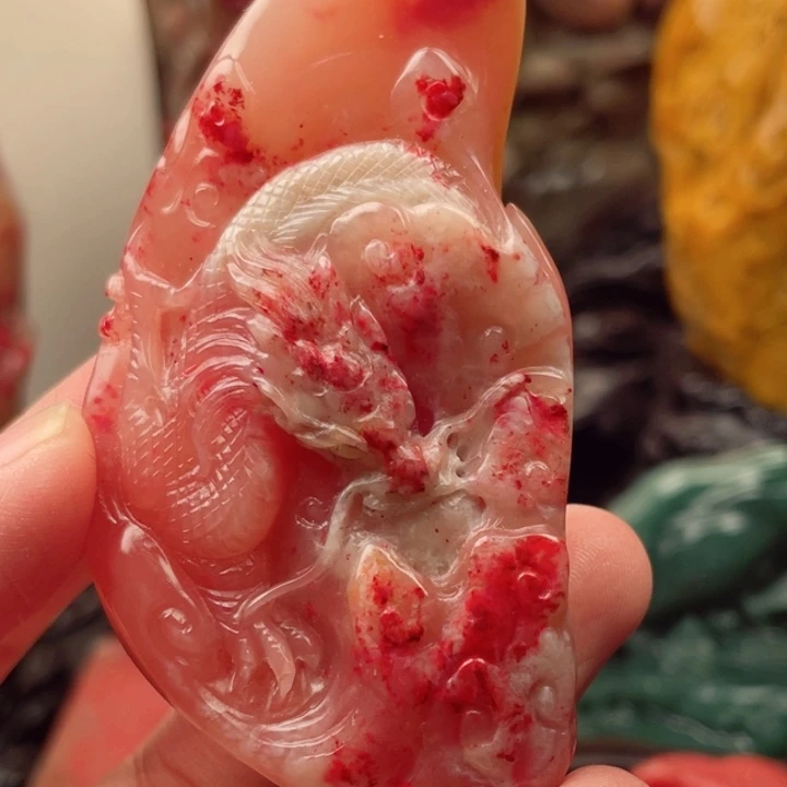 巴林鸡血石秦**哥白玉地