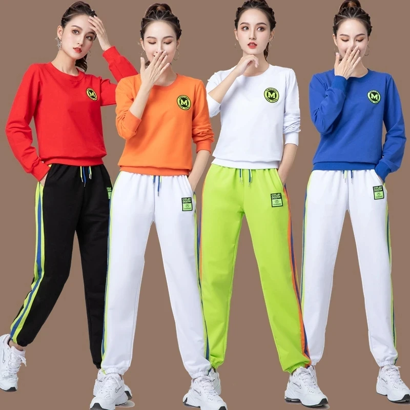 新款春秋时尚广场舞服装套装杨丽萍长袖舞蹈服团体曳步舞运动跳舞