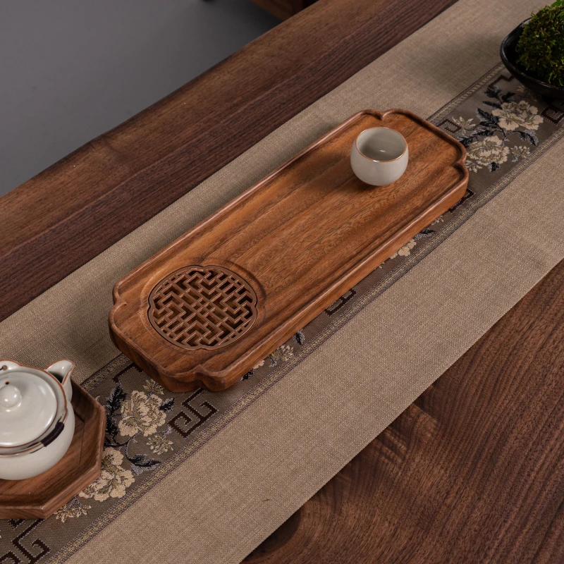 南美苏窗茶盘干泡茶歇茶壶茶海托盘