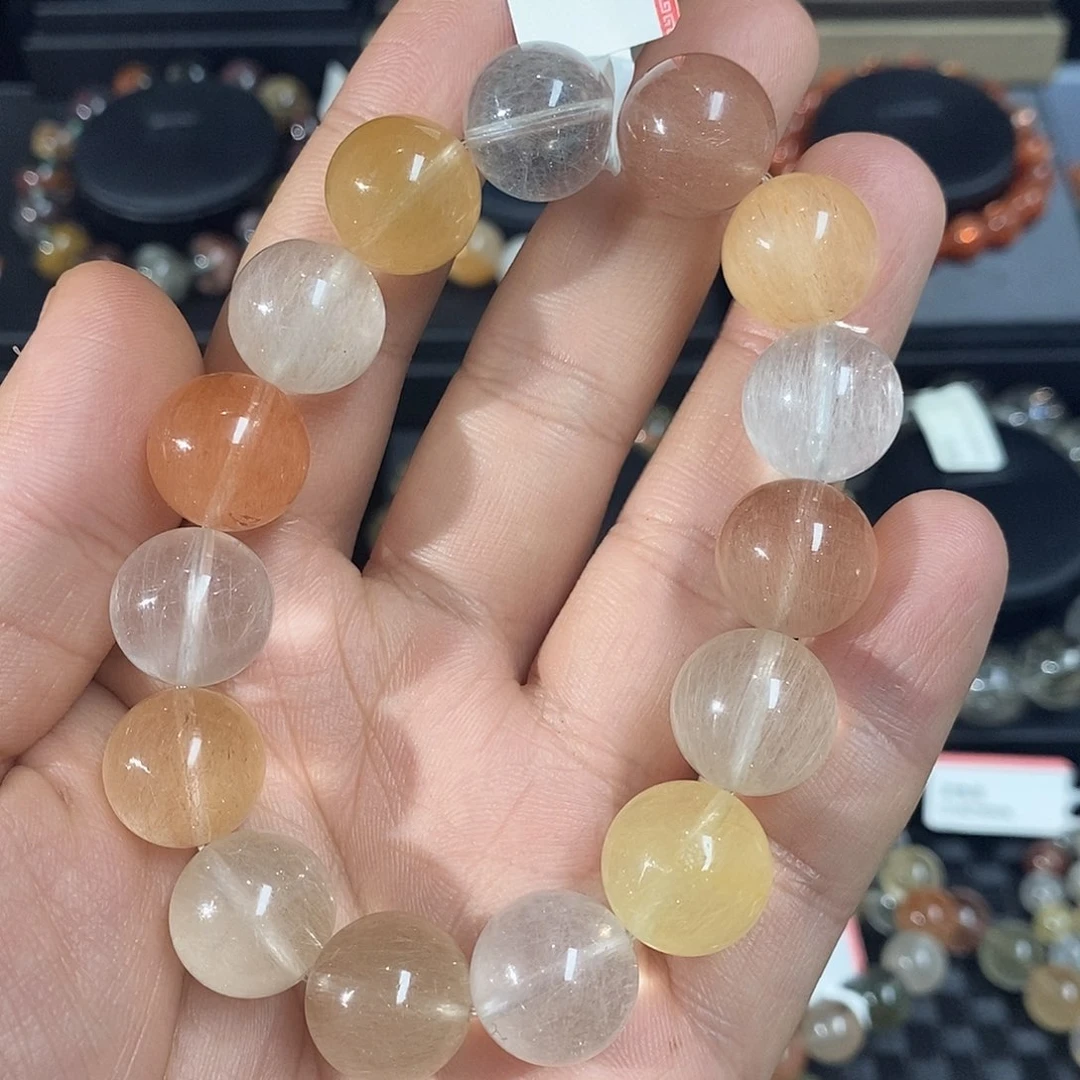 未镶嵌手链水晶卡14m彩兔毛