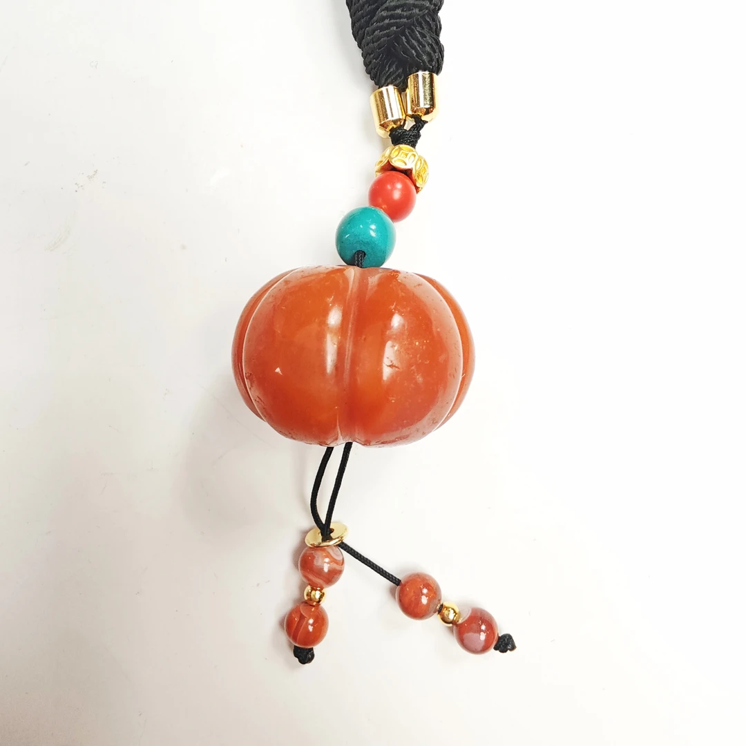 【老甘南】老甘南南红 多棱 小瓜珠 柿柿如意KC7926