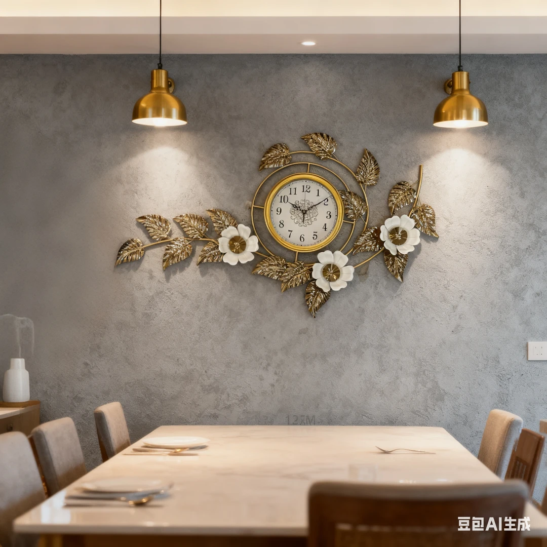 bizak  sat  铁艺挂钟客厅玄关墙面装饰家用餐厅书房厨房时钟