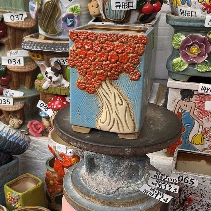 粗陶材质多肉花盆