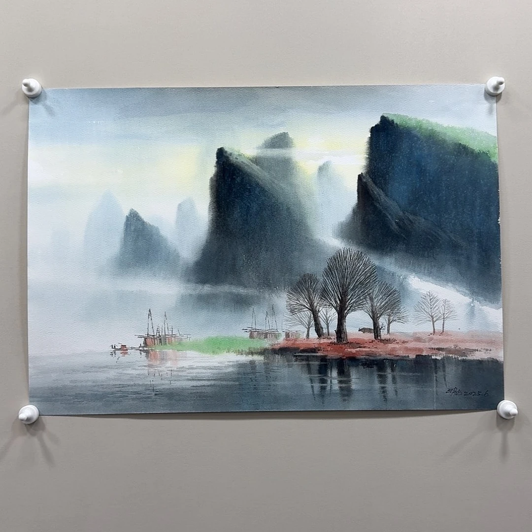 国画崔明达水彩画78✖️56