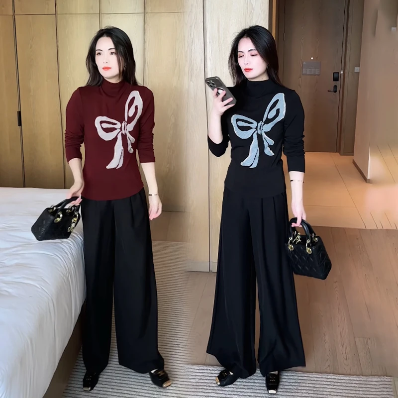 长袖春秋显瘦t恤打底衫2025年新款百搭时尚秋装洋气女装减龄上衣