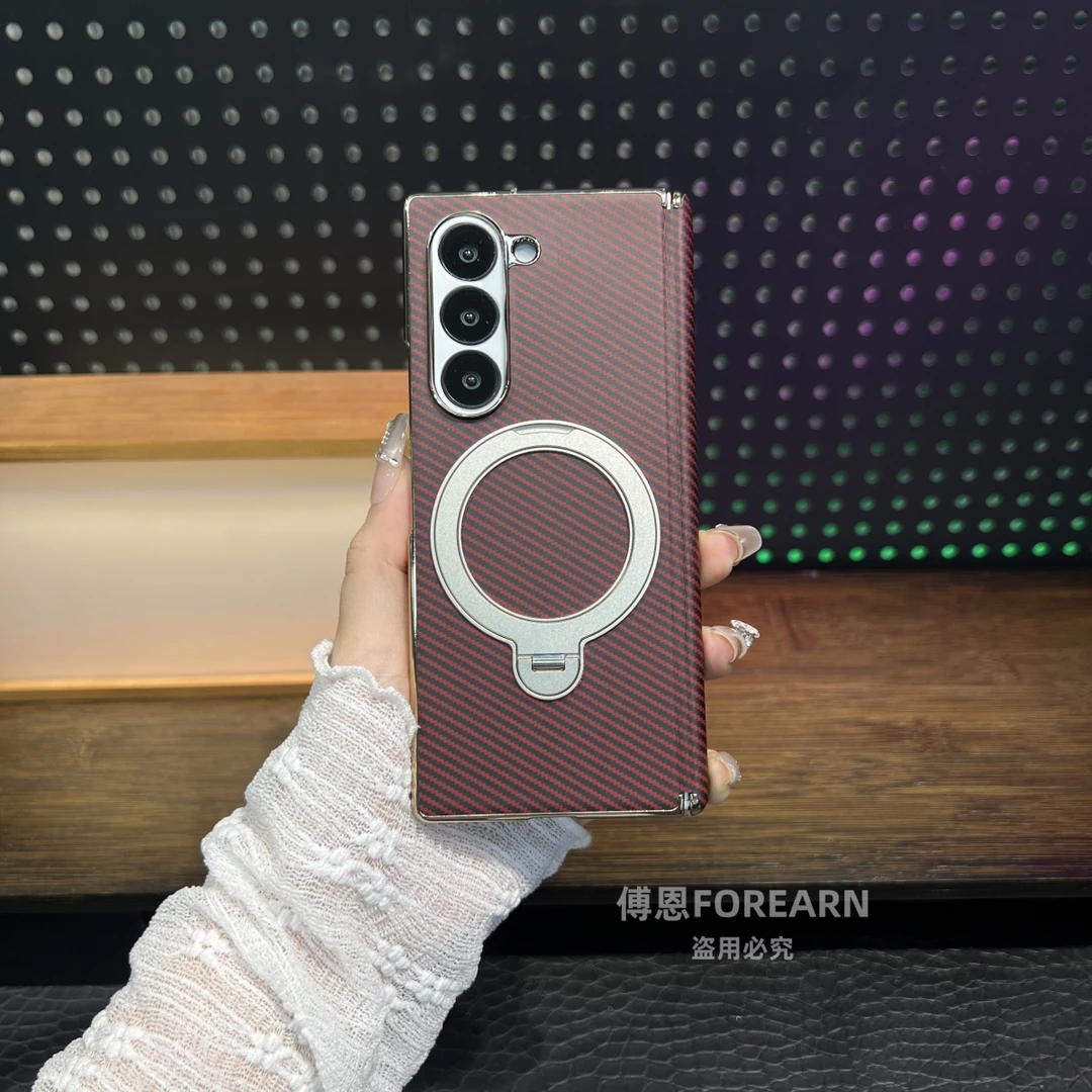 适用于三星ZFold6手机壳支架新款fold6折叠屏fold5磁吸网红保护套