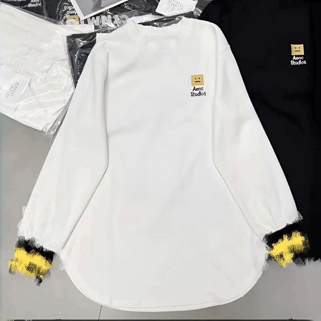 新疆包邮“萌白绘缇”6266#赔钱清货no退 纯白拼接大T(衣长70)