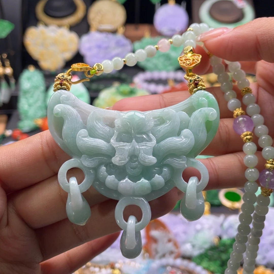 翡翠未镶嵌颈饰代编织