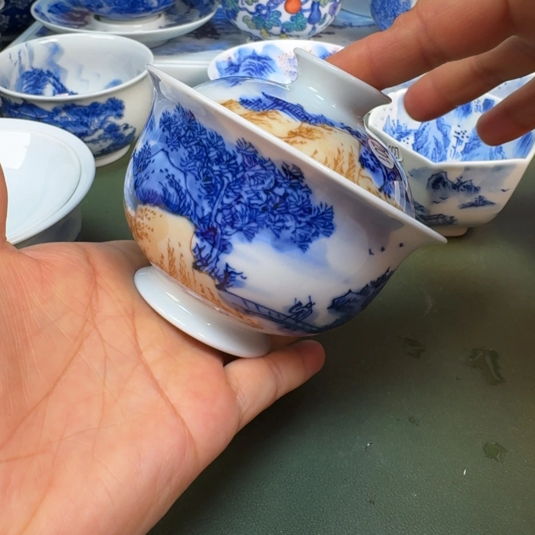 瓷景德镇纯手绘茶具圆圆201