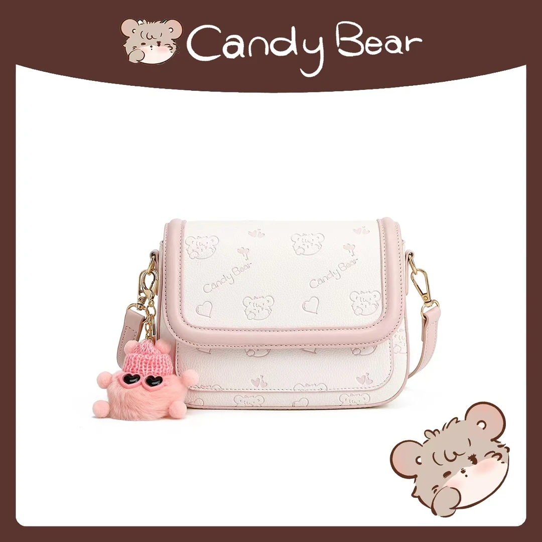 2025新款时尚简约单肩斜挎包粉色小方包甜美个性箱包