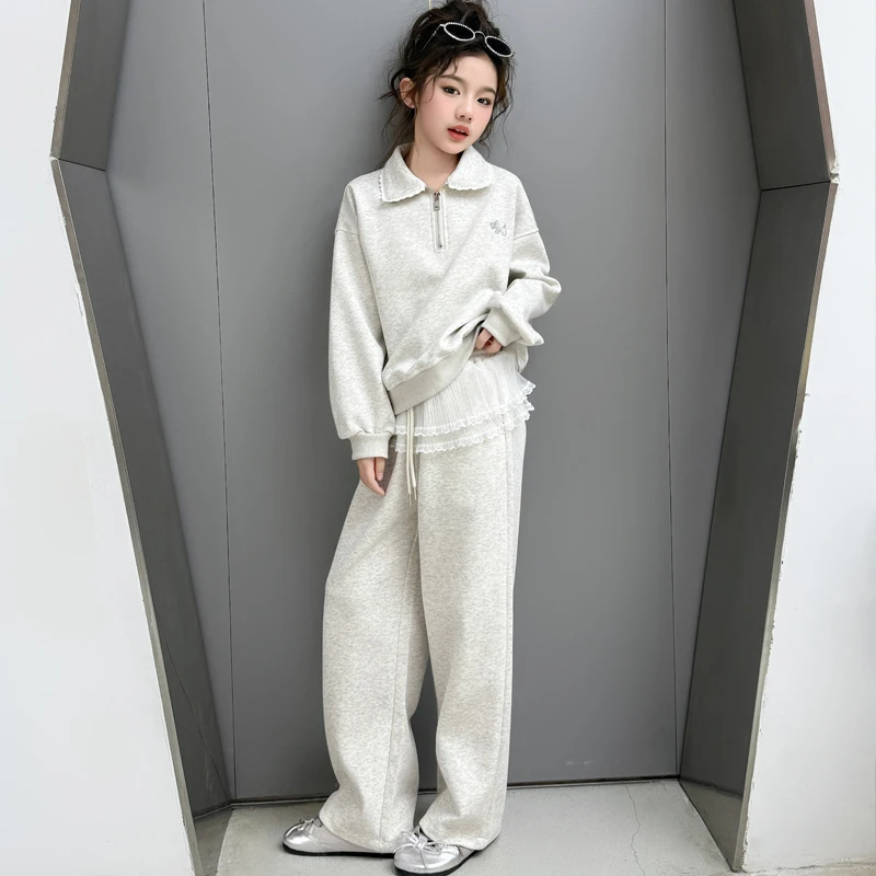 女童卫衣套装春秋款2025新款儿童洋气时髦休闲女孩春季女大童春装