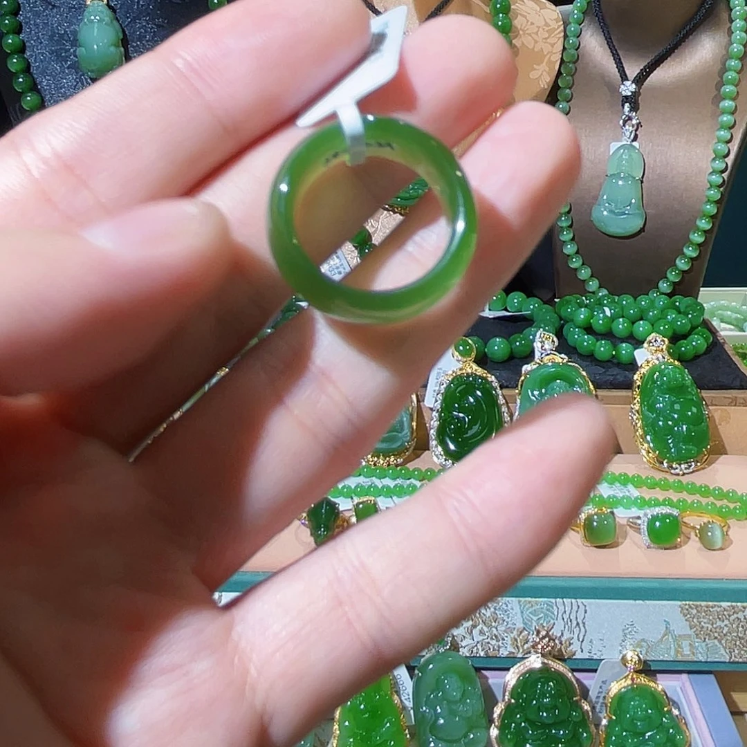 和田玉（碧玉）未镶嵌戒圈