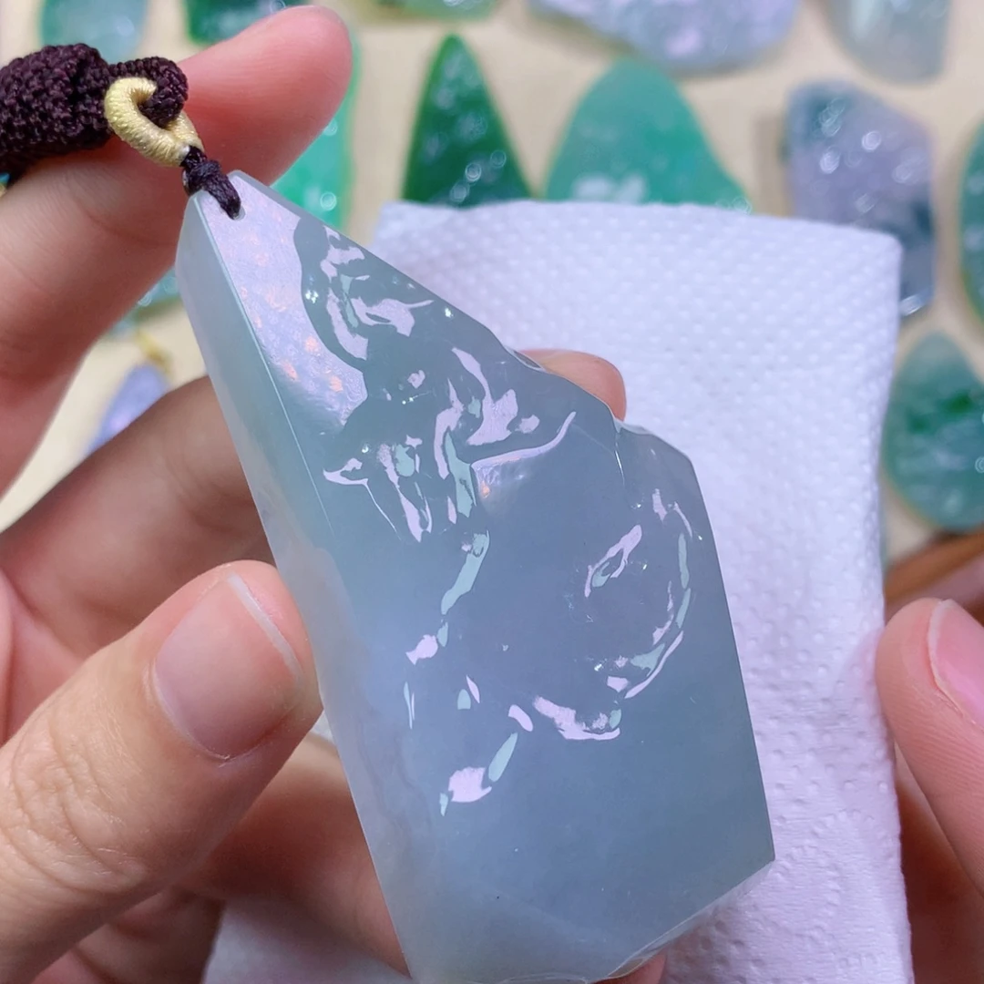 翡翠未镶嵌吊坠(不含链)