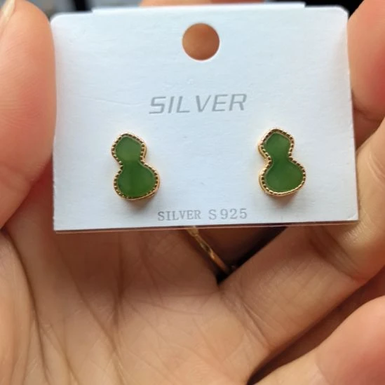 和田玉（碧玉）未镶嵌戒指耳钉