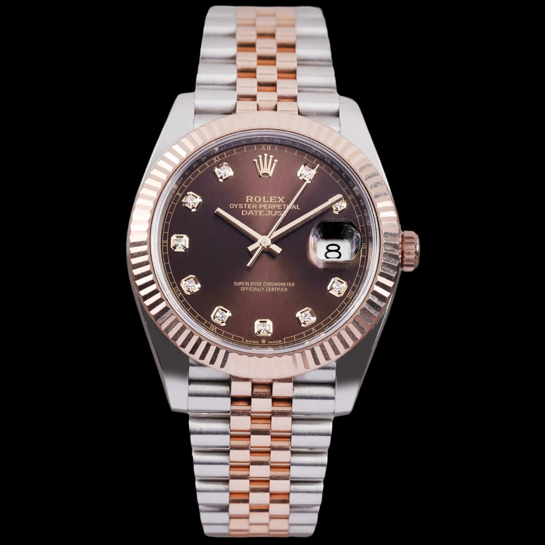 95新 Rolex/劳力士 劳力士日志126331间金咖钻24年全套