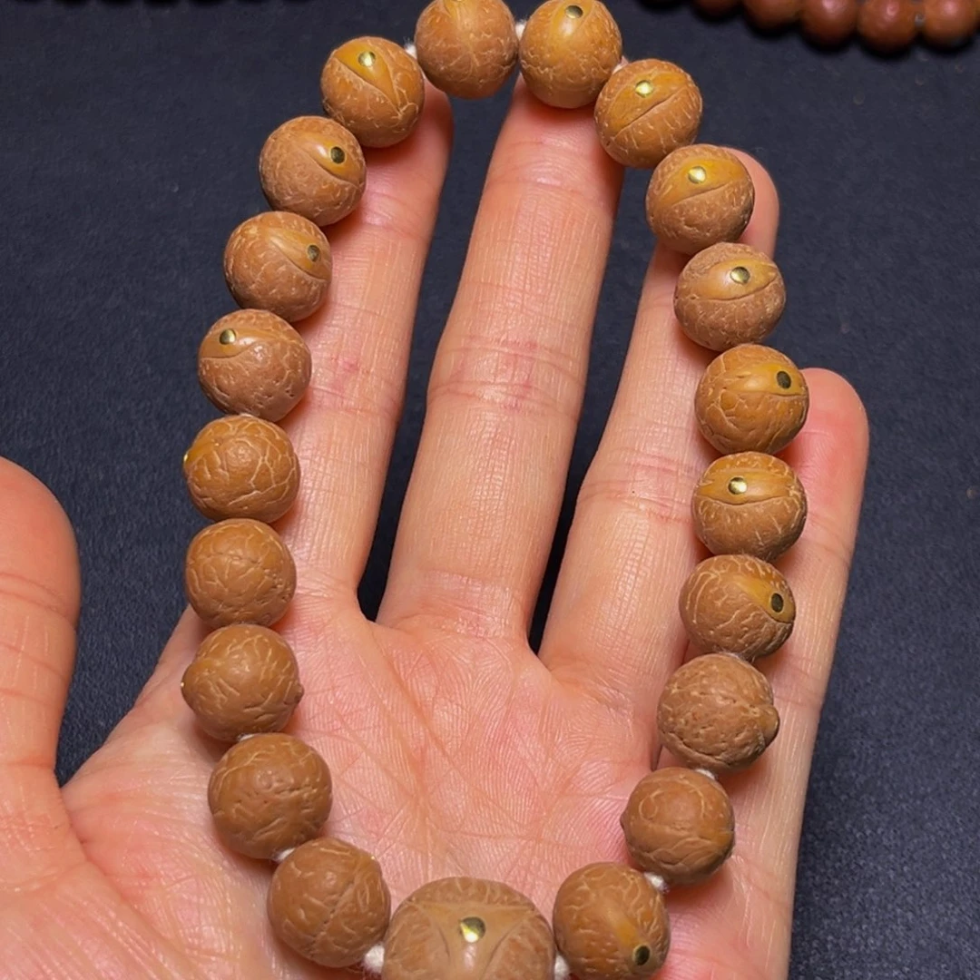 凤眼菩提吊坠12mm精品铜钉手串