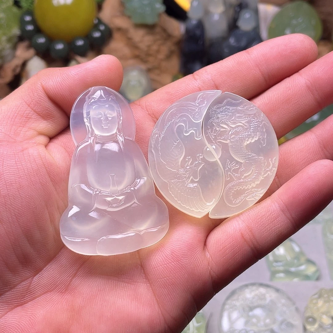 未镶嵌蛇纹石玉珠宝奇石用****3