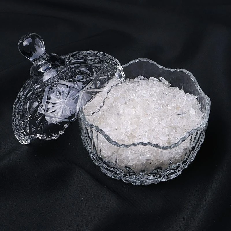 天然巴西白水晶消磁碗+消磁石200g