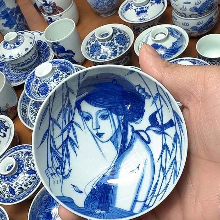 手绘普洱杯美女福利款