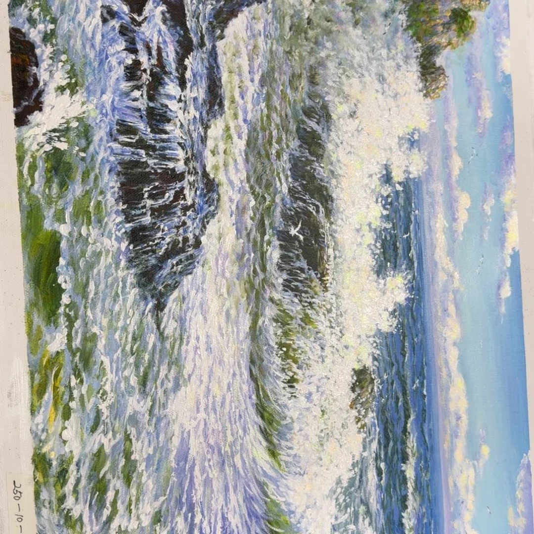 油画在哪点哦我去接