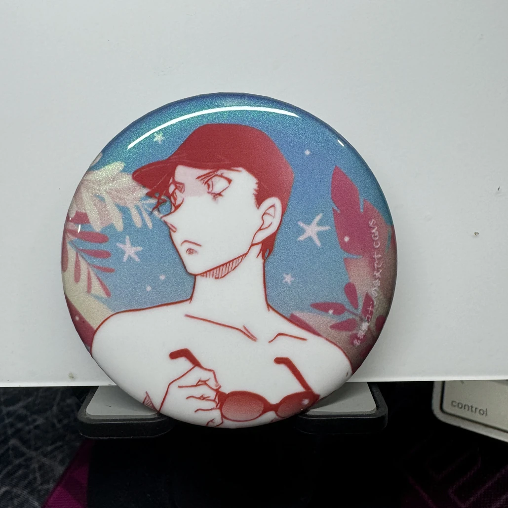 名侦探柯南涟漪系列江户川柯南毛利兰赤双闪徽动漫周边徽章