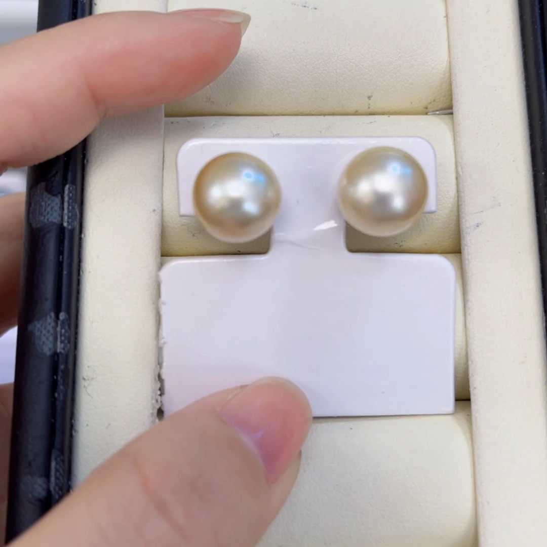 【闪购商品】海水珍珠耳饰未镶嵌金珠
