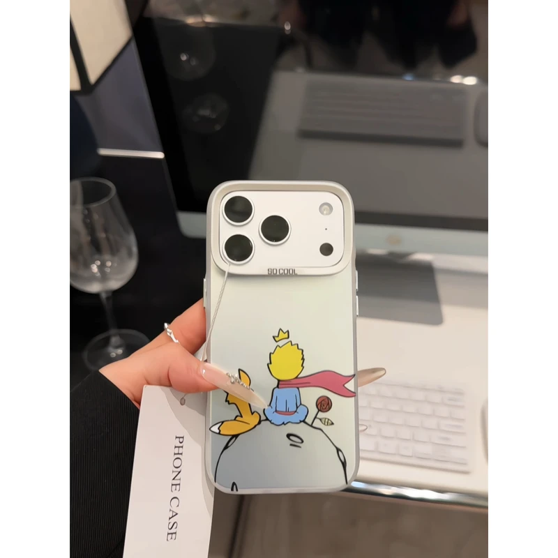 小王子适用苹果17手机壳16p彩银华为p70荣耀小众oppo防摔小米17女