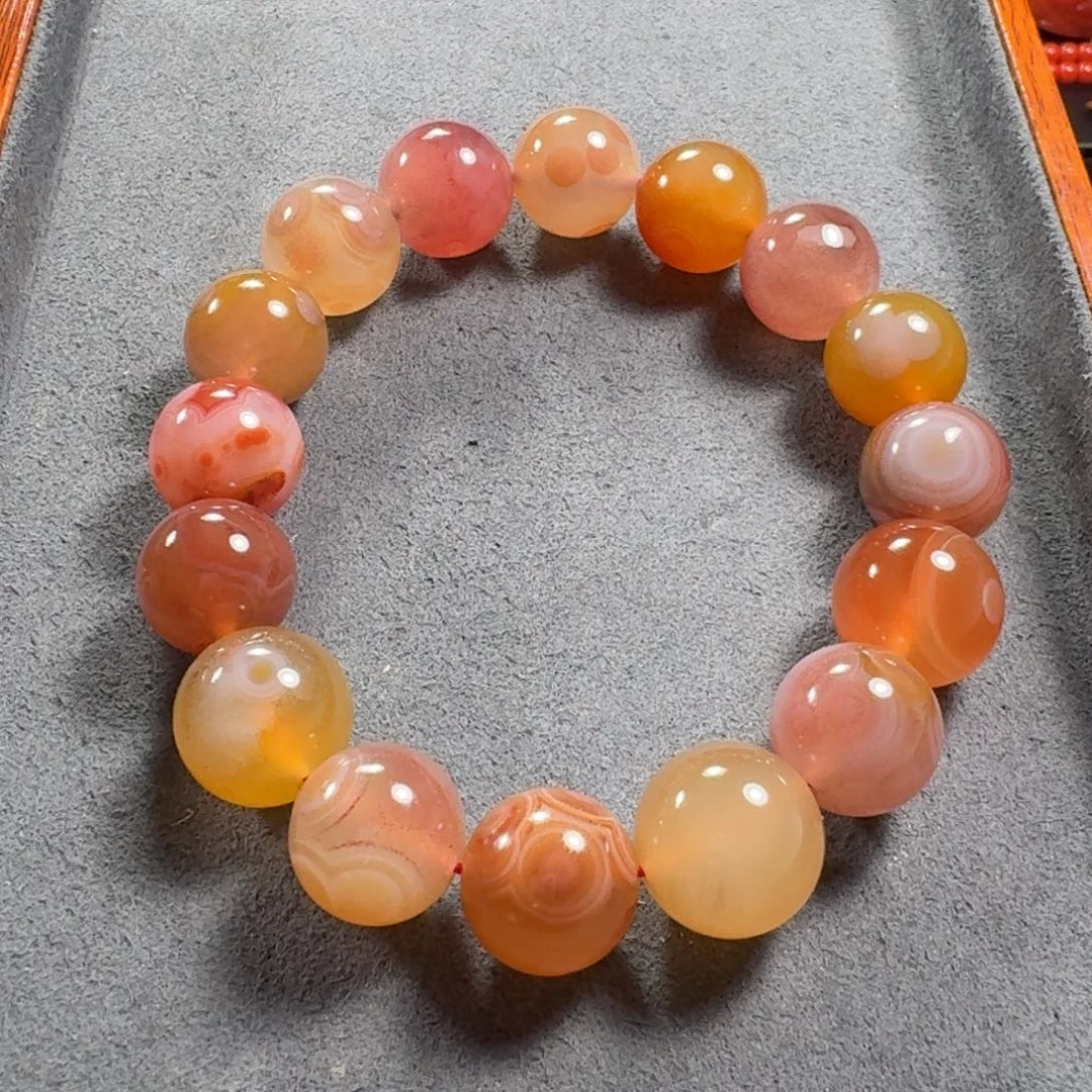 南红玛瑙未镶嵌手串尺寸14