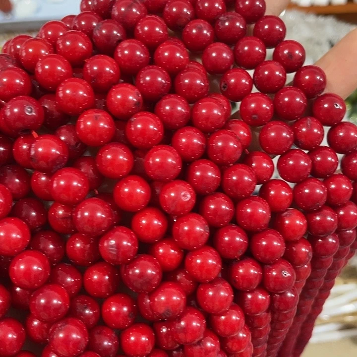 玛瑙/玉髓合金珠宝半成品一条10mm大号三姑娘圆珠有虫眼