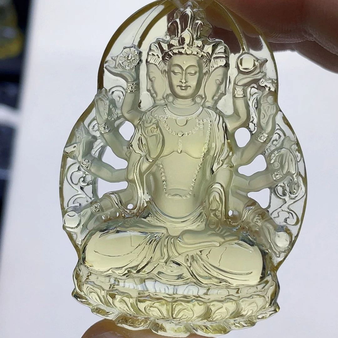 慢***服未镶嵌水晶颈饰黄水晶大师千手观音