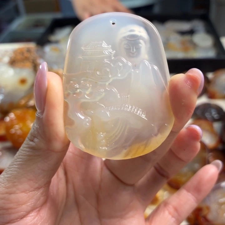 玛瑙/玉髓未镶嵌吊坠(不含链)
