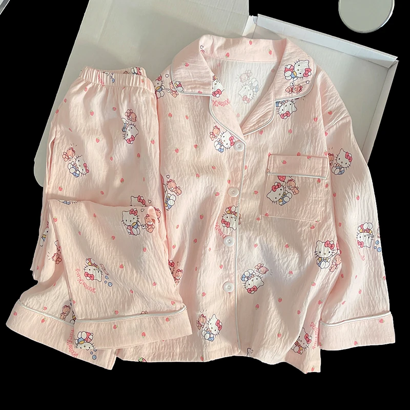 女童睡衣云朵棉春秋季新款儿童女孩长袖亲子套装薄款中大童家居服