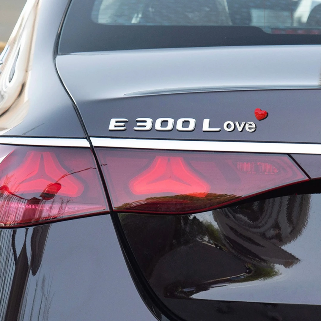 奔驰E300L OVE爱心创意C260LE260L英文字母装饰GLC300L车尾标贴