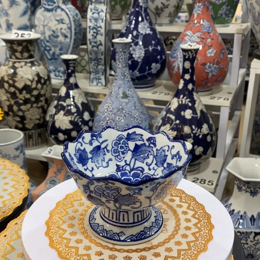 【闪购商品】陶瓷青花瓷高脚碗福利一个