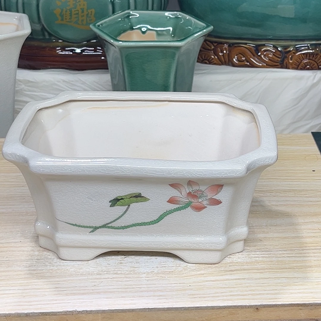 陶瓷绿植多肉微瑕花盆口径20*15*9.5