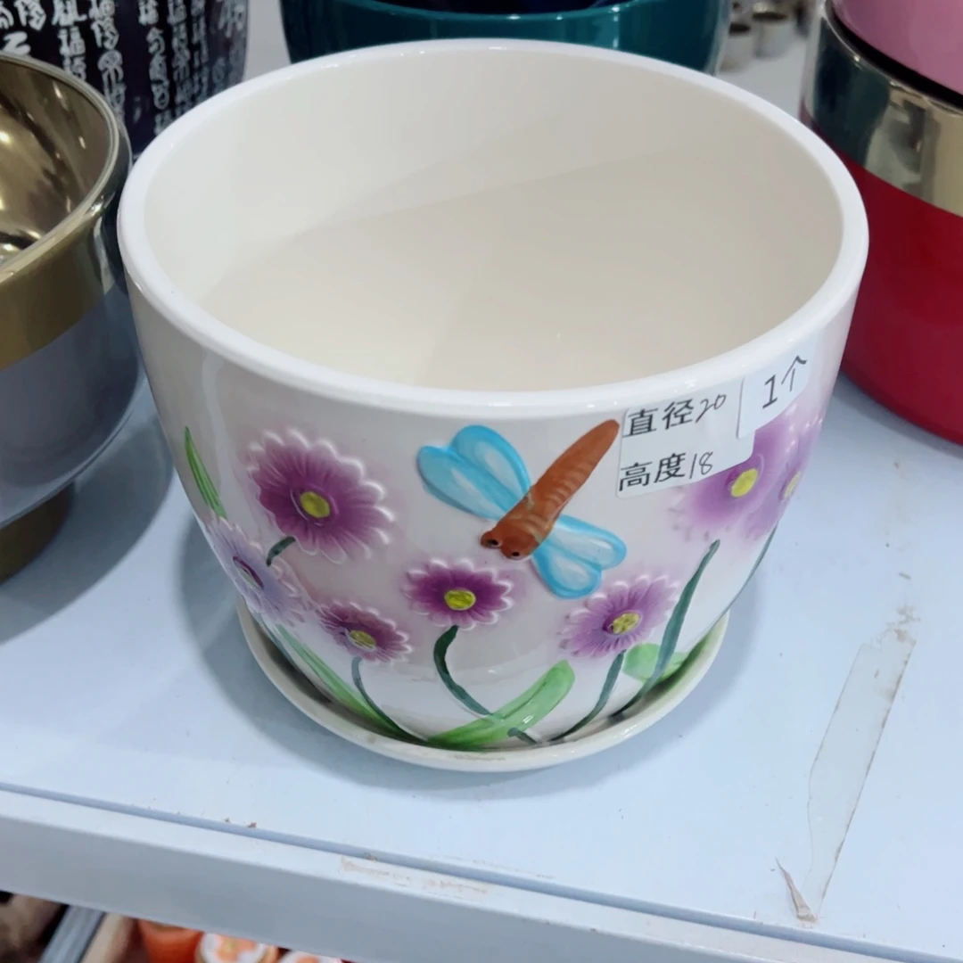 有孔，陶瓷花盆满10米包邮发货