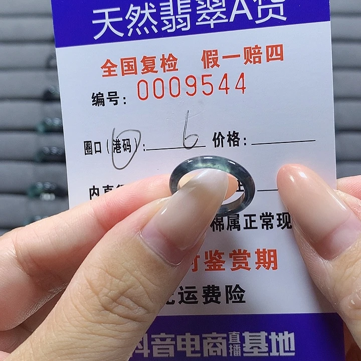 呱***呱未镶嵌戒圈翡翠9544