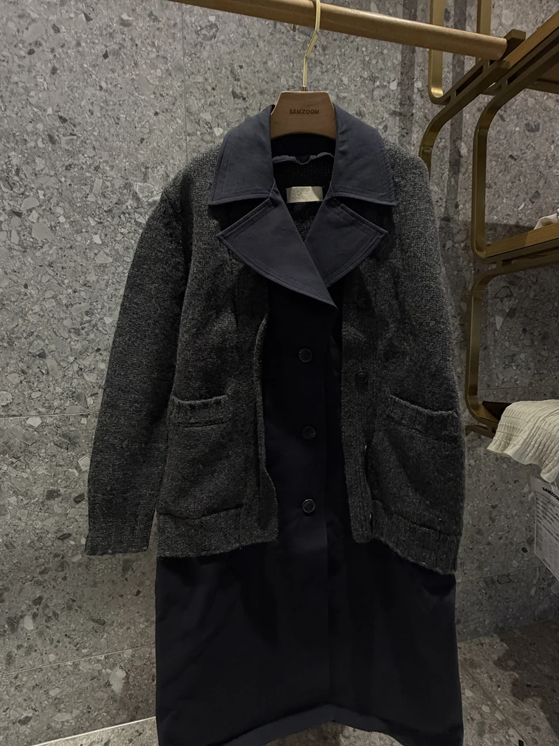 厚款纯色慵懒风秋冬毛呢外套翻领保暖冬季SZ-17265