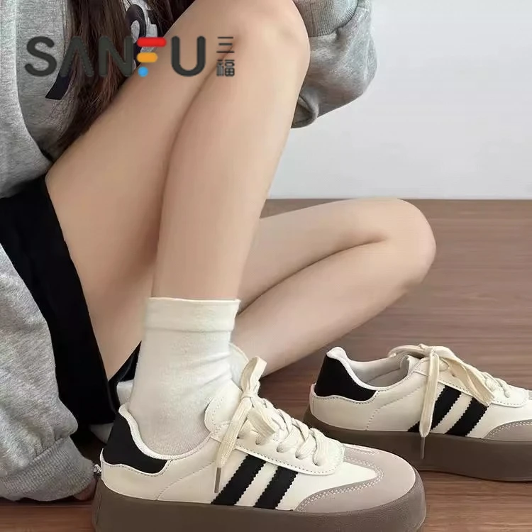 女鞋增高德训鞋女2025新款春季爆款小白运动板鞋百搭休闲