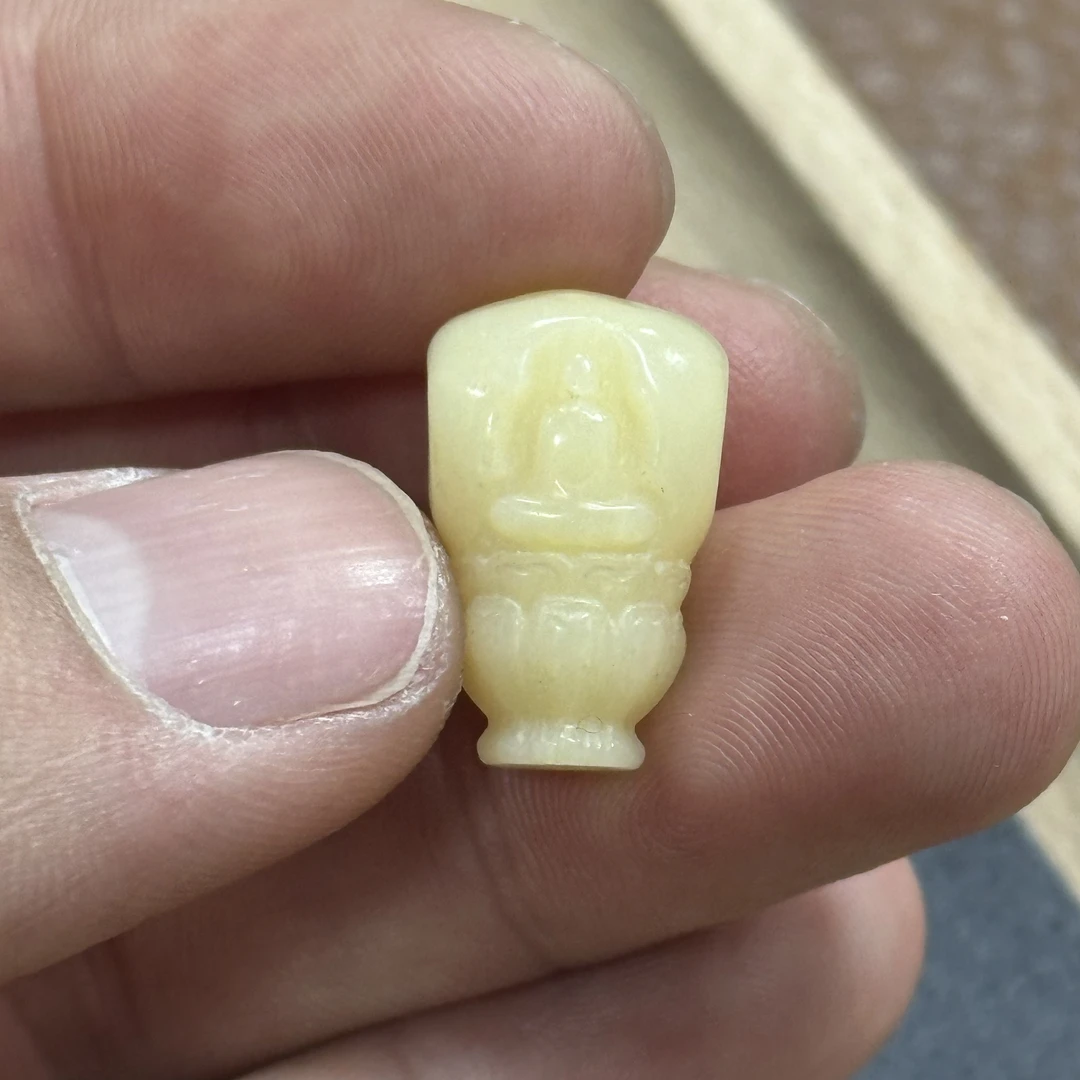 【齐化门】驼骨三通悟道11.5mm左右配饰佛头0192